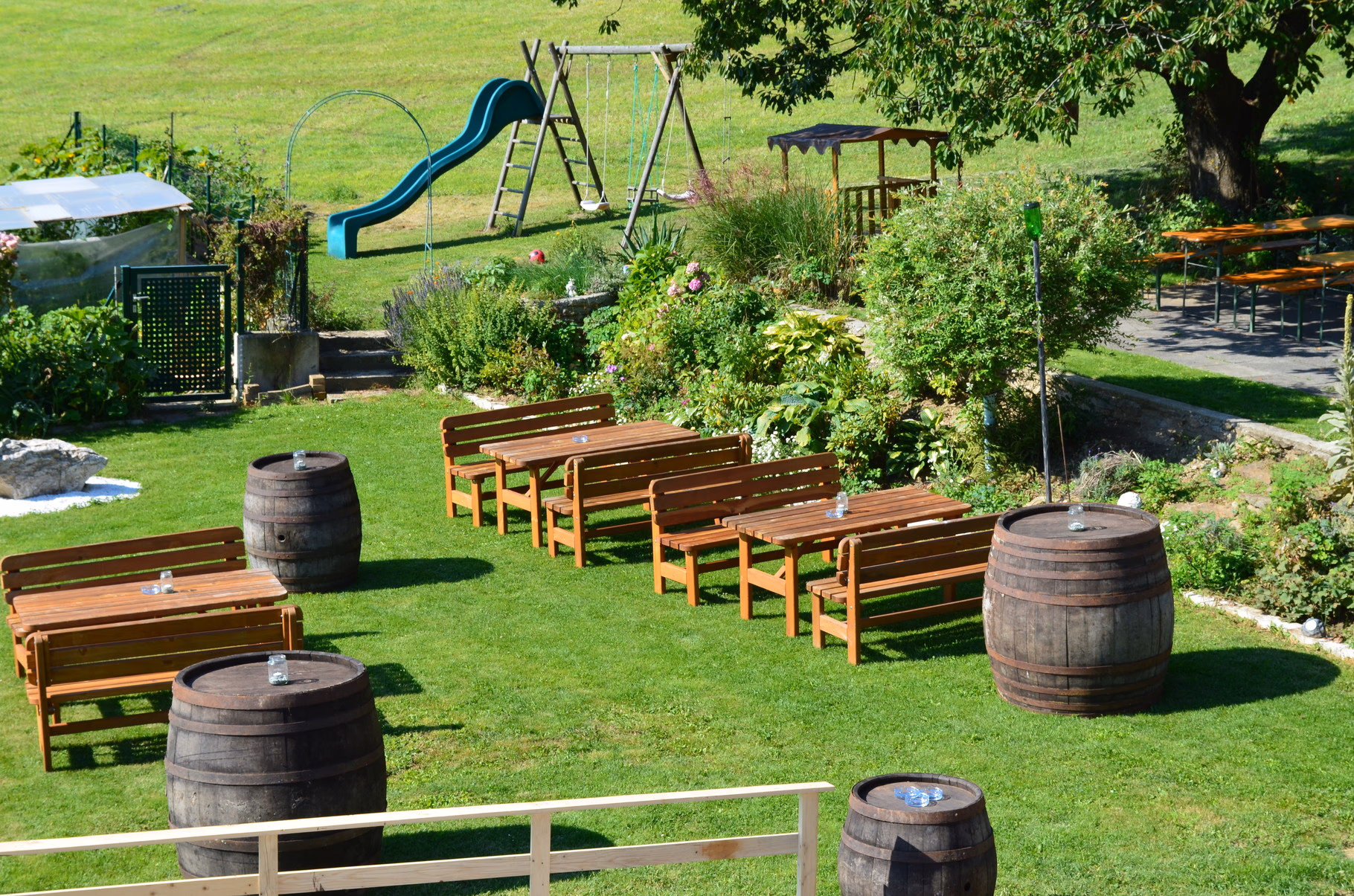 Ein guter Platz im Gastgarten